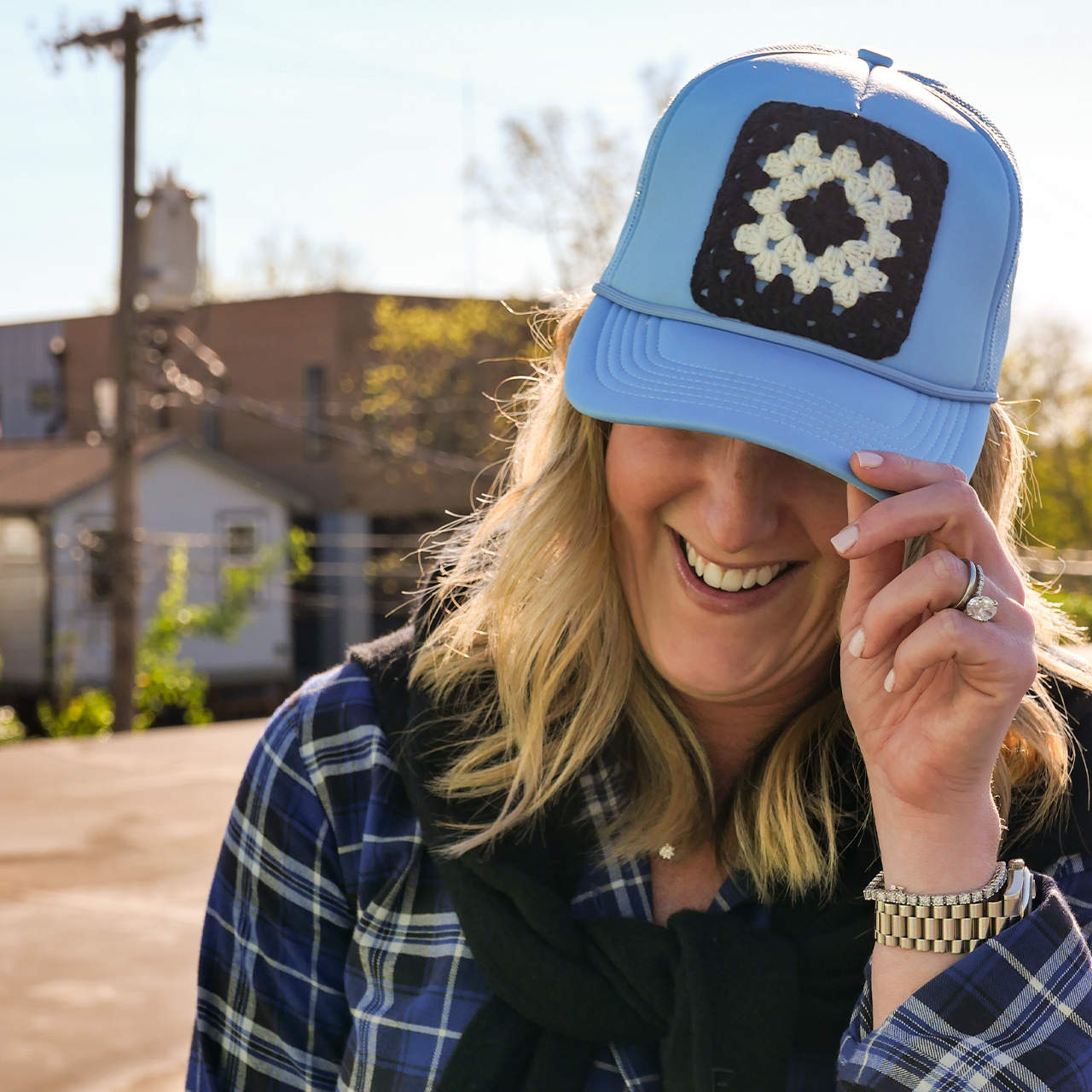 Game Day Granny Square Hat