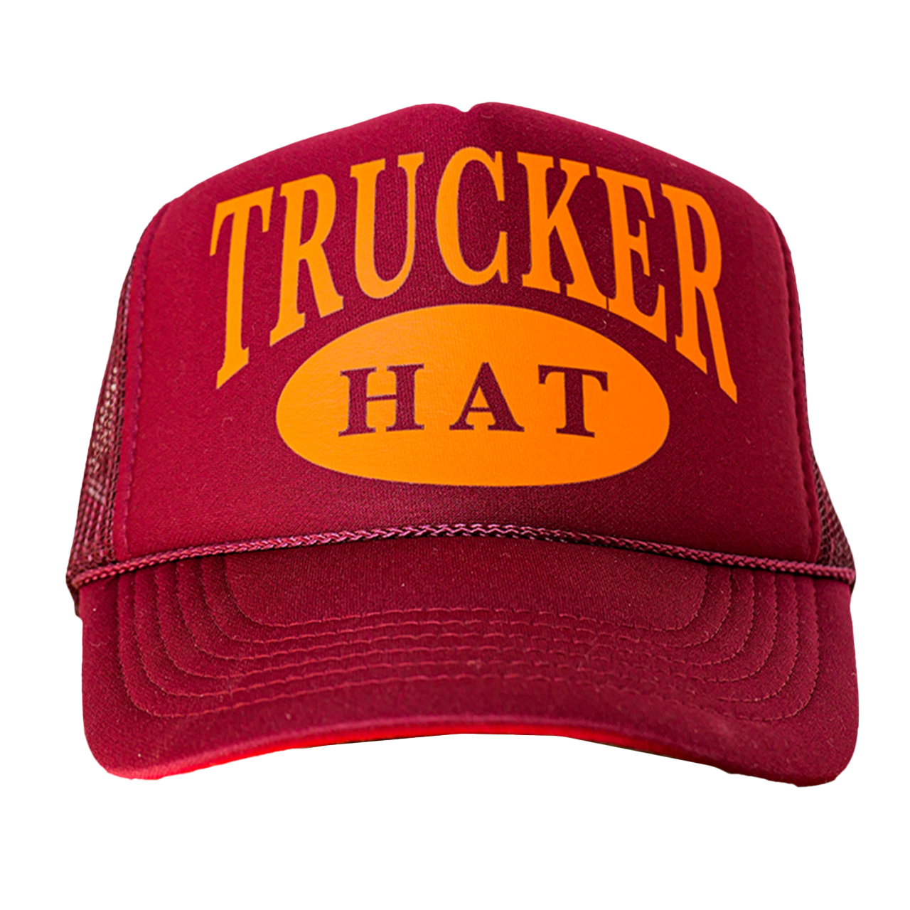 Not A Cowboy Hat (Burgundy-Orange) Trucker Hat